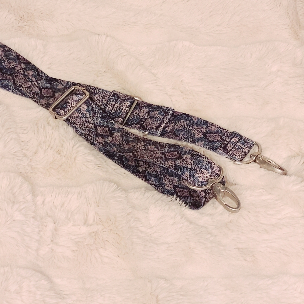 Baggallini Python Patterned Strap w/Silver Hardware for Bag, Crossbody, Purse